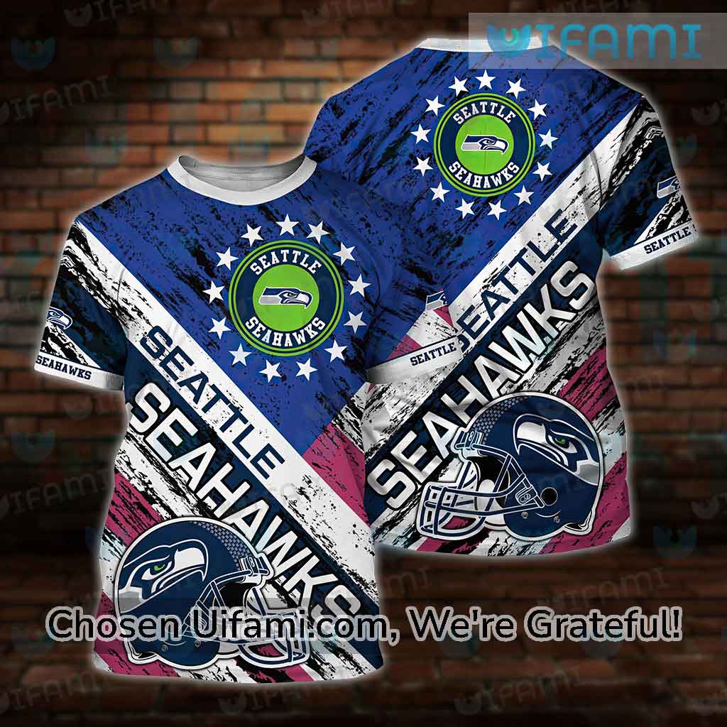 Seahawks Graphic Tee 3D Basic USA Flag Gifts For Seattle Seahawks Fans -  Personalized Gifts: Family, Sports, Occasions, Trending