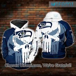 Seahawks Zipper Hoodie 3D Terrific Punisher Skull Seattle Seahawks Gift