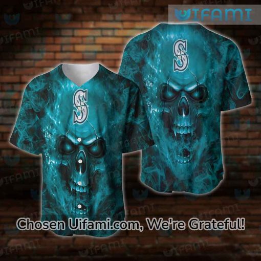 Seattle Mariners Baseball Jersey Cool Skull Mariners Gift