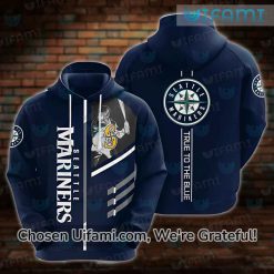 Seattle Mariners Hoodie 3D Breathtaking True To The Blue Mariners Gift