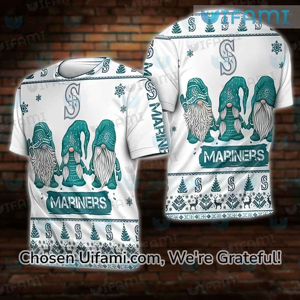 Seattle Mariners Womens Apparel 3D Excellent Gnomes Christmas Mariners Gift  - Personalized Gifts: Family, Sports, Occasions, Trending