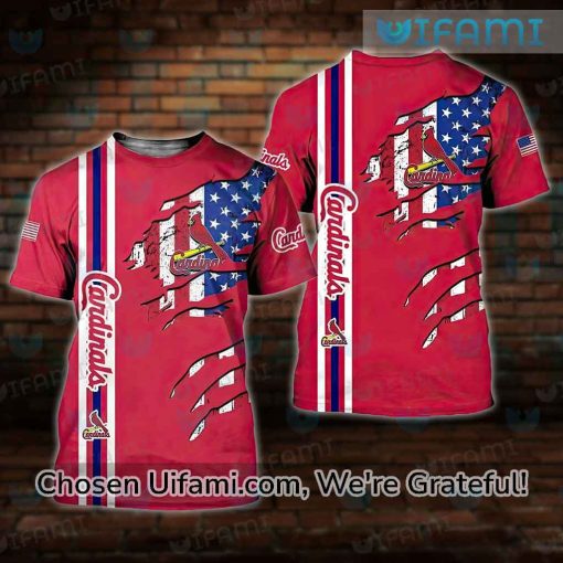 St Louis Cardinals Mens Shirts 3D Tempting USA Flag STL Cardinals Gifts