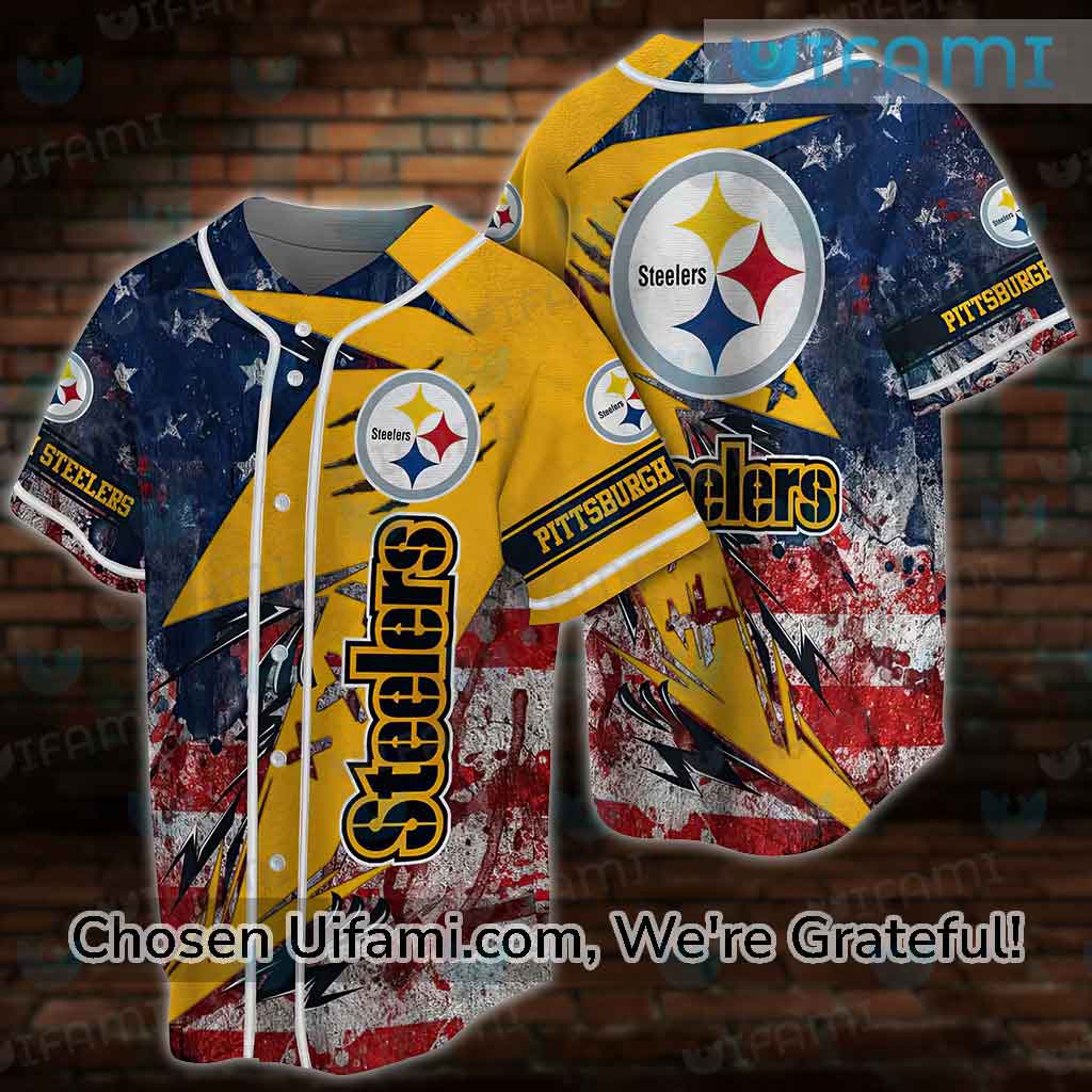Steelers Baseball Jersey USA Flag Unique Pittsburgh Steelers Gifts -  Personalized Gifts: Family, Sports, Occasions, Trending