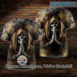 Steelers T-Shirt Men 3D Surprising Grim Reaper Steelers Gift For Him