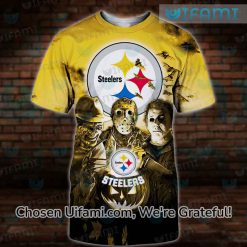 Steelers Tshirts 3D Freddy Krueger Michael Myers Jason Voorhees Pittsburgh Steelers Gift