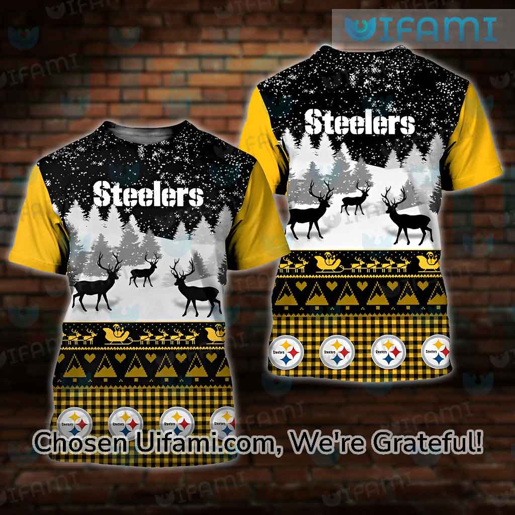 Personalized Youth Steelers Shirt 3D Bold Pittsburgh Steelers Gift