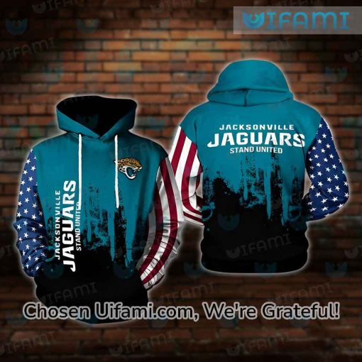 Teal Jaguars Hoodie 3D Useful USA Flag Jacksonville Jaguars Gift