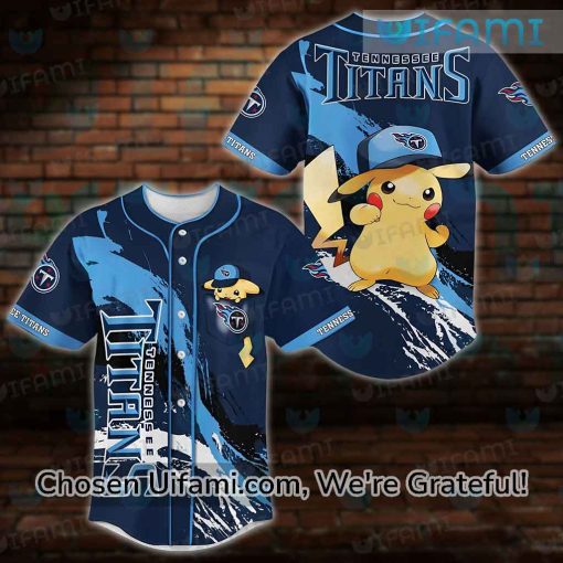 Tennessee Titans Baseball Jersey Bold Pikachu Titans Gift