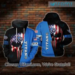 Tennessee Titans Zip Up Hoodie 3D Punisher Skull USA Flag Tennessee Titans Gift