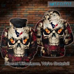 Texans H-Town Hoodie 3D Terrific Skull Houston Texans Gift