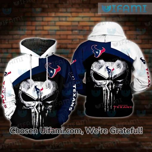 Texans Hoodie 3D Spell-binding Punisher Skull Houston Texans Gift