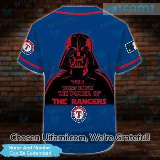 Texas Rangers Jersey Powerful Custom Darth Vader Gifts For Texas Rangers Fans