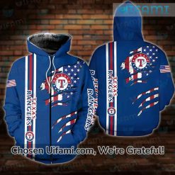 Texas Rangers Zip Up Hoodie 3D Tantalizing USA Flag Gifts For Texas Rangers Fans 2