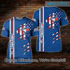 Toronto Blue Jays T-Shirt 3D Beautiful USA Flag Blue Jays Gift Ideas