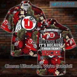 Utah Utes Hawaiian Shirt USA Flag Utah Utes Gift