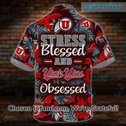 Utah Utes Hawaiian Shirt Stress Blessed Obsessed Utah Utes Gift 3