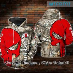 Utah Utes Hoodie 3D Punisher Skull Camo Utah Utes Gift