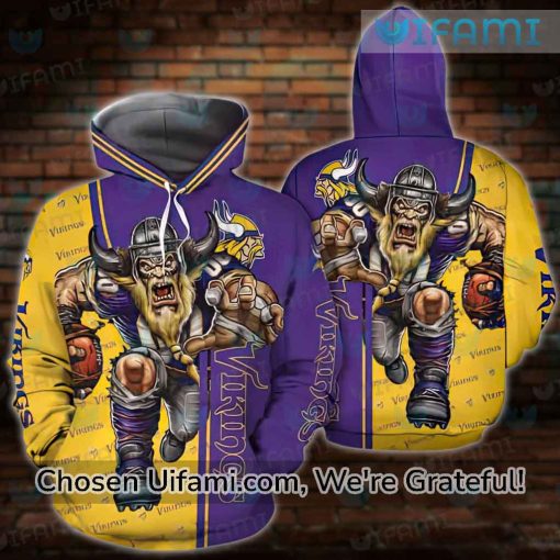 Vikings Zip Up Hoodie 3D Priceless Mascot Minnesota Vikings Gift