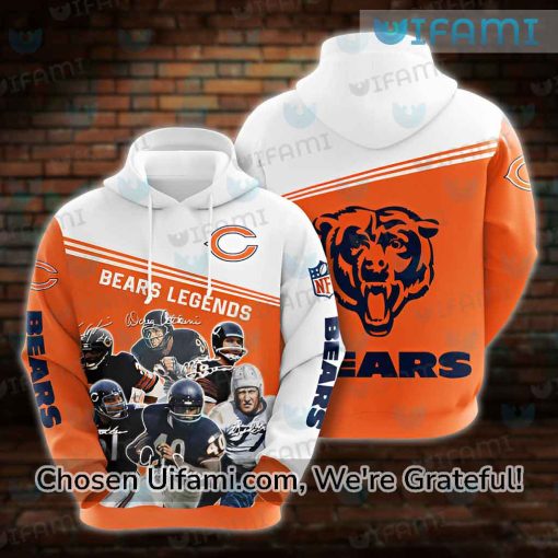 Vintage Bears Hoodie 3D Fascinating Bears Legends Chicago Bears Gifts For Dad