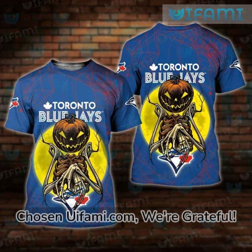 Vintage Blue Jays Shirt 3D Bountiful Pumpkin Skeleton Toronto Blue Jays Gift