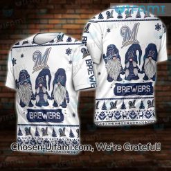 Vintage Brewers Shirt 3D Brilliant Gnomes Christmas Milwaukee Brewers Gift