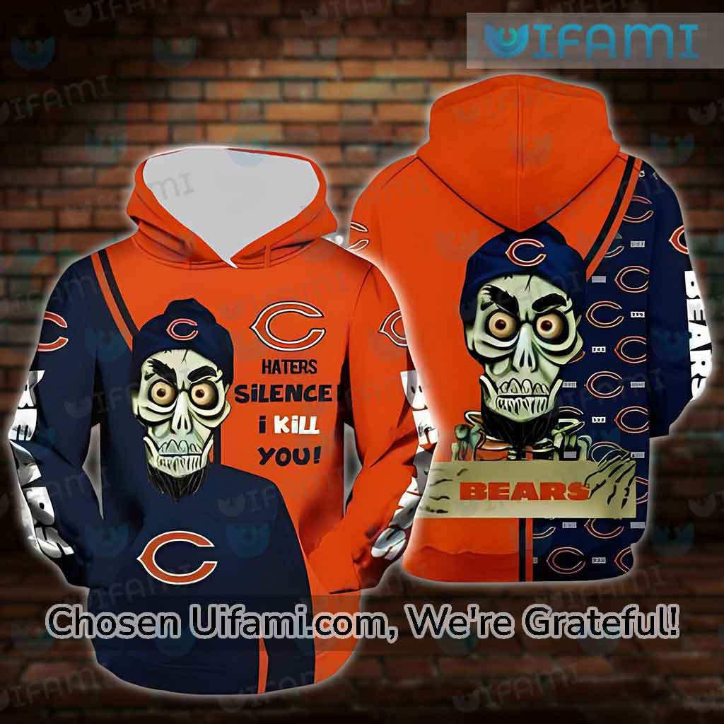 Skull Chicago Bears, 3D Hoodie NFL Gift Ideas For Football Fans in