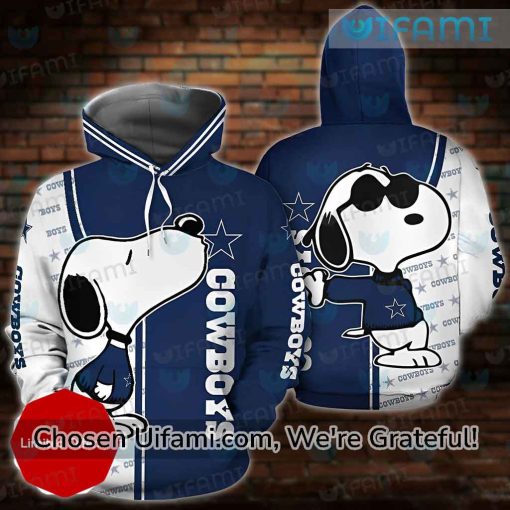 Vintage Dallas Cowboys Hoodie 3D Upbeat Snoopy Cowboys Gift Ideas