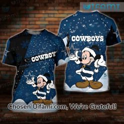 Vintage Dallas Cowboys T-Shirt 3D Novelty Mickey Christmas Cowboys Gifts For Men