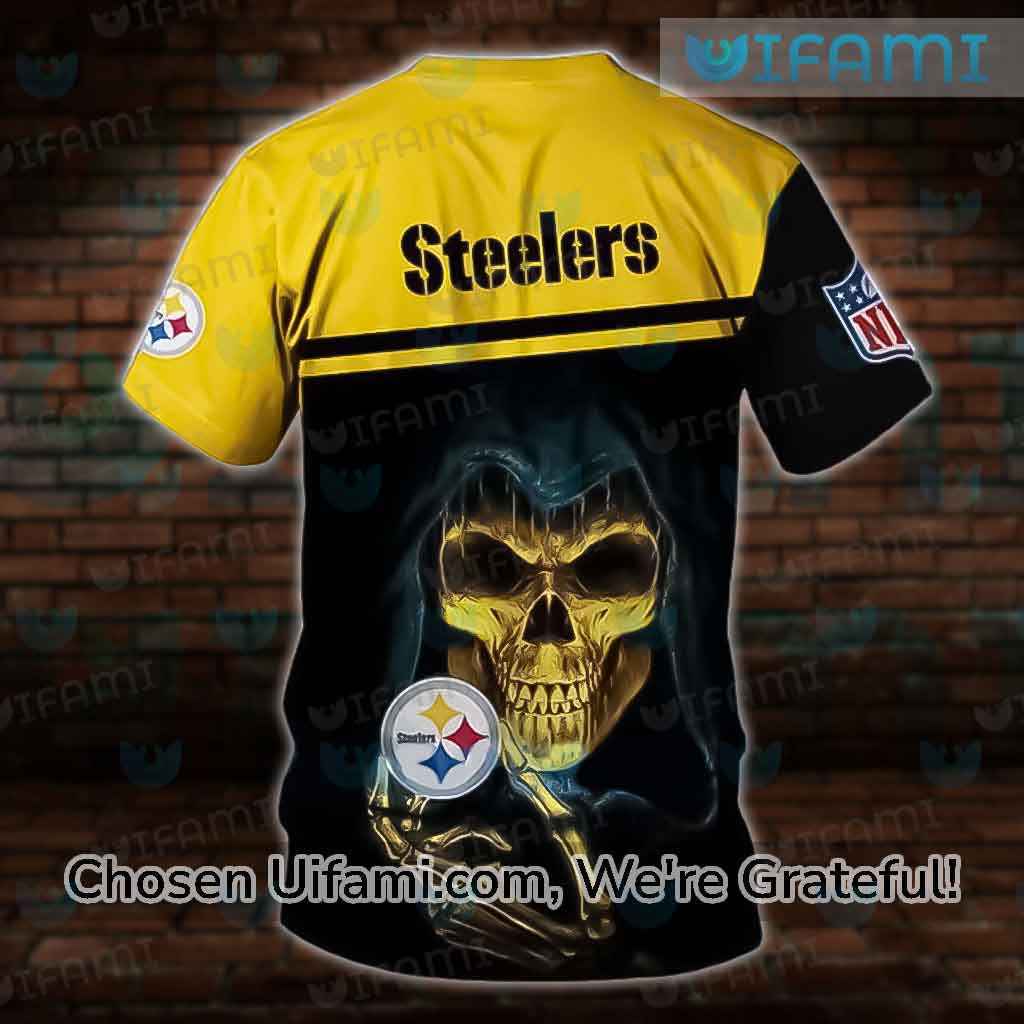 Pittsburgh Steelers Tee Shirt Skull 3D For Men And Women