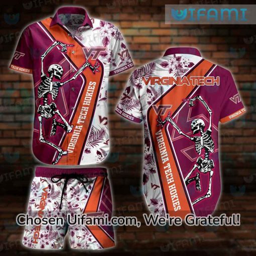 Virginia Tech Hawaiian Shirt Skeleton Virginia Tech Gift