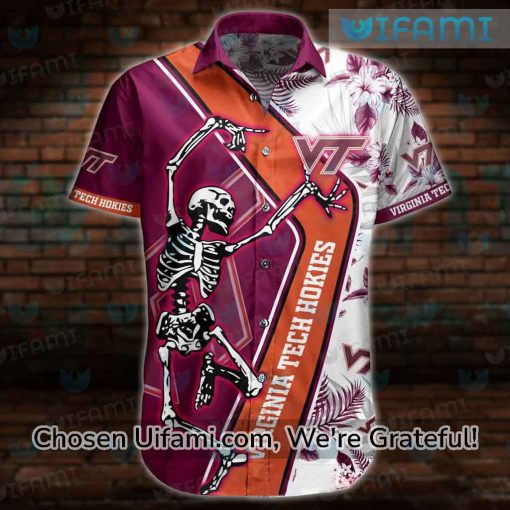 Virginia Tech Hawaiian Shirt Skeleton Virginia Tech Gift