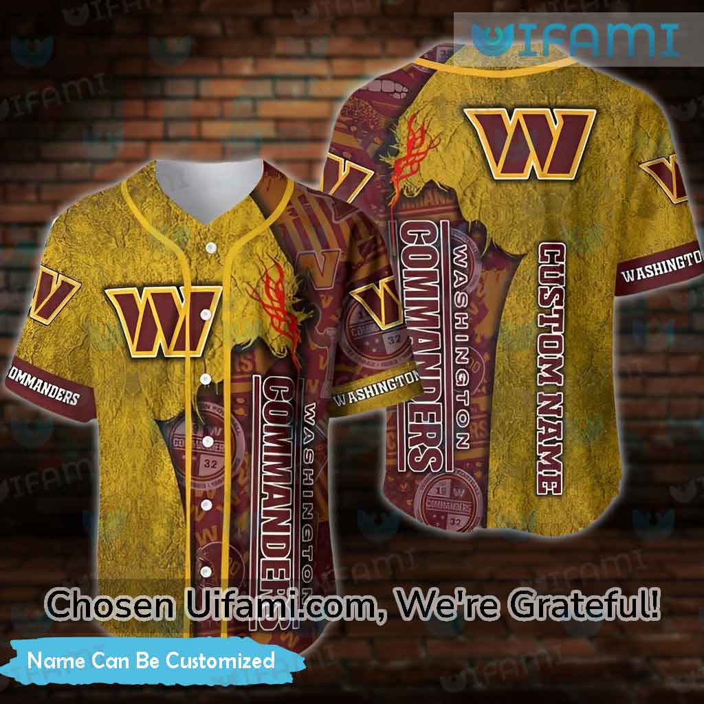 Custom Washington Commanders Baseball Jersey Dazzling Washington