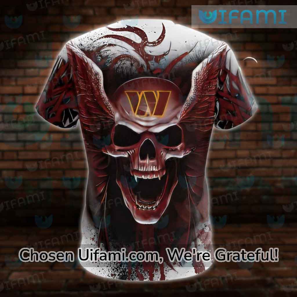 Custom Washington Commanders T-Shirts 3D Skull Washington