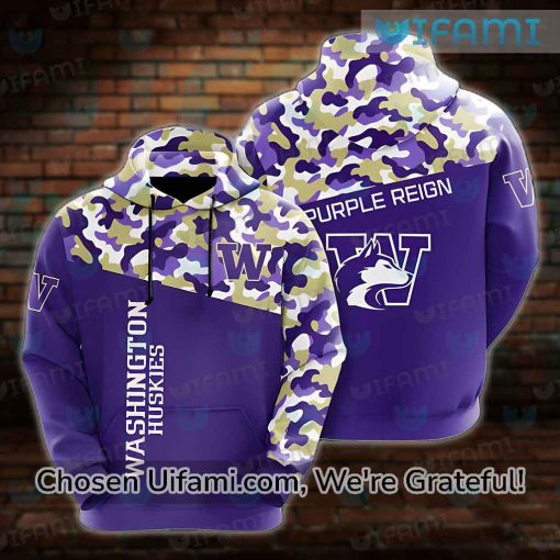 Washington Huskies Hoodie 3D Camo Washington Huskies Gift