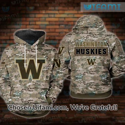 Washington Huskies Hoodie 3D Camouflage Washington Huskies Gift