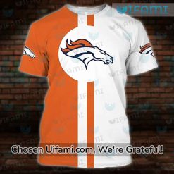 White Broncos Shirt 3D Unique Denver Broncos Gifts