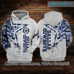 White Cowboys Hoodie 3D Best Dallas Cowboys Gifts