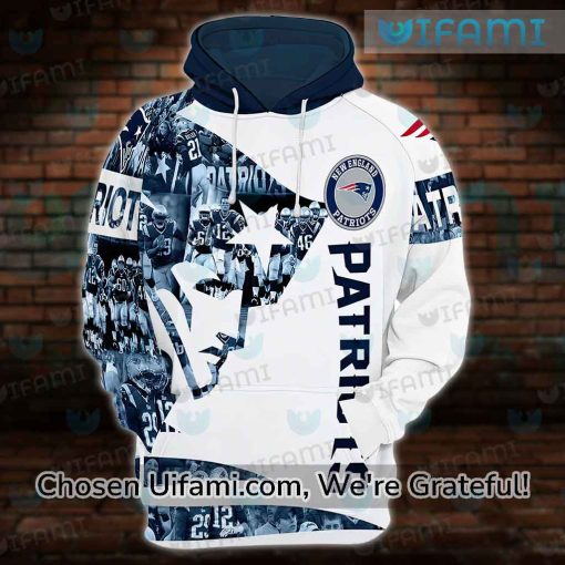 White Patriots Hoodie 3D Spirited New England Patriots Gift