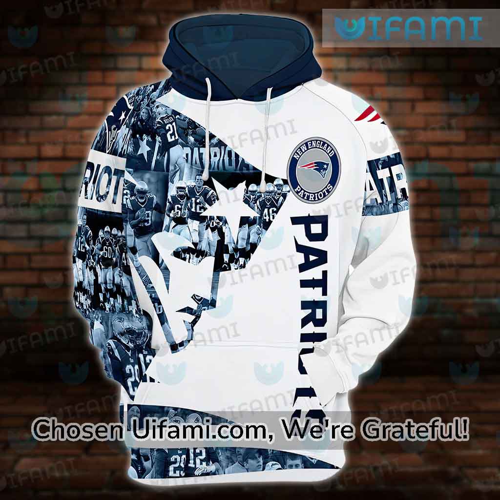 New England Patriots 3D Hoodie  New England Patriots Pullover Hoodie