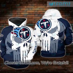 White Titans Hoodie 3D Punisher Skull Tennessee Titans Christmas Gift