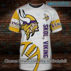 White Vikings Shirt 3D Unique Minnesota Vikings Gift Ideas