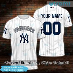 White Yankees Shirt 3D Unforgettable Personalized Yankees Gifts