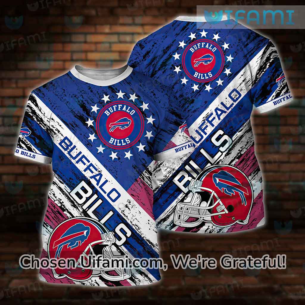 Buffalo Bills With American Flag Short Sleeve Shirt