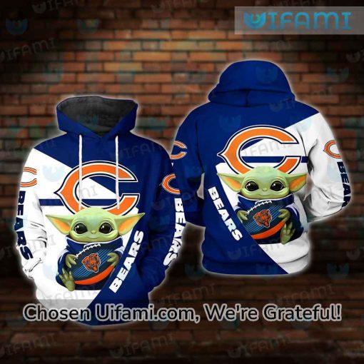 Womens Chicago Bears Hoodie 3D Impressive Baby Yoda Chicago Bears Gift Ideas