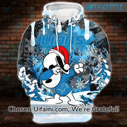 Womens Detroit Lions Hoodie 3D Charming Snoopy Detroit Lions Gift