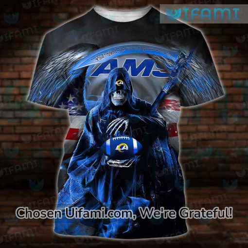 Womens LA Rams Shirt 3D Convenient Grim Reaper LA Rams Gift Ideas