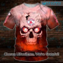 Womens Red Sox Apparel 3D Jaw-dropping Skull Red Sox Gifts For Her