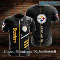 Womens Steelers Shirt 3D Here We Go Steelers Gift For Her