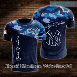 Yankees Tee Shirt 3D Simple Camo Yankees Gifts For Men