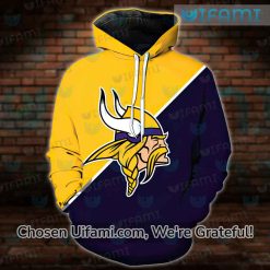 Yellow Vikings Hoodie 3D Cool Minnesota Vikings Fathers Day Gifts